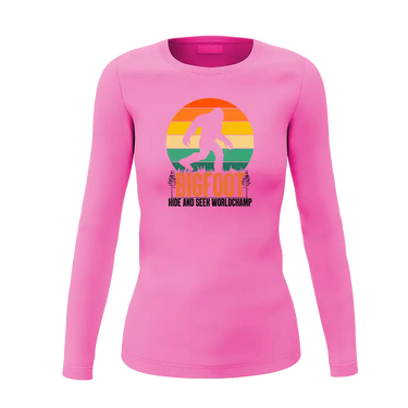 Bigfoot Hide And Seek Women Long Sleeve Shirt